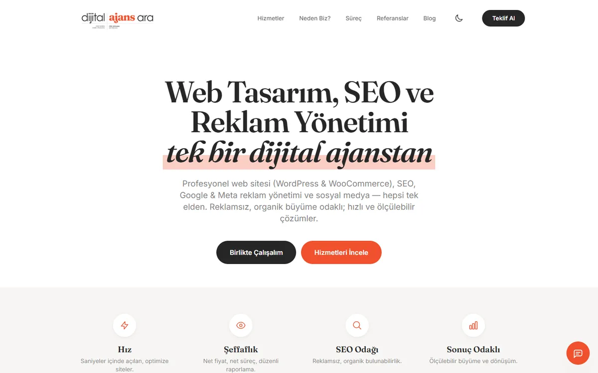 dijitalajansara.com.tr ana sayfası